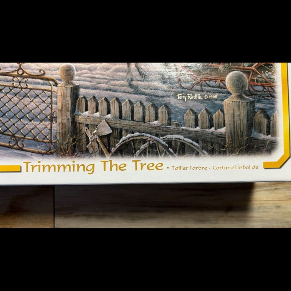 24x30-“TRIMMING THE TREE" 1000 Piece White Mountain Puzzle 2015 by Terry Redl - Picture 4 of 9